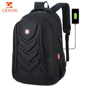 School Bags Men Business Laptop Backpack USB Charger Port Waterproof Travel Bags School Bag 15 Computer Business bag Waterproof Backpacks 230504