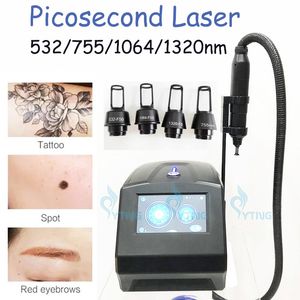 Pikosekunden-Laser-Gerät zum Entfernen von Tätowierungen 532 755 1064 1320 nm Hautpflege Augenbrauen-Sommersprossen-Entfernung Kohlenstoff-Peeling