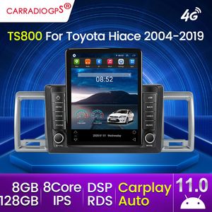 128G Multimedia Video Player Navigation GPS AUTORADIO CAR DVD Rádio para Toyota Hiace 2004-2019 Estéreo CarPlay Câmera traseira automática