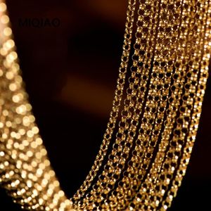 Chains MIQIAO 18k Gold Necklace Women AU750 Real Fine Jewelry O Chain Women's Neck Long 45 60CM Gift