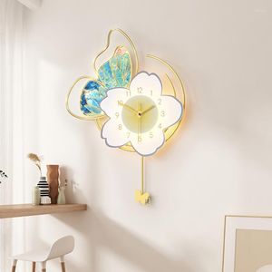 Wall Clocks Led Clock Modern Design Luxury Home Vintage Gold Metal Luminous Digital Large Reloj De Pared Decorating Items