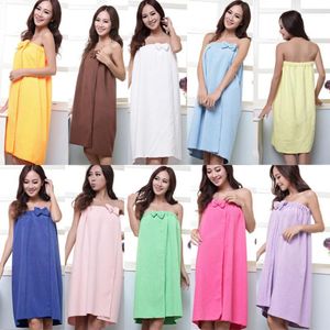 Towel /2023Women Sexy Wearable Absorbent Bath Bow-knot Body Wrap Bathrobe Spa Skirt For Adults Pajamas