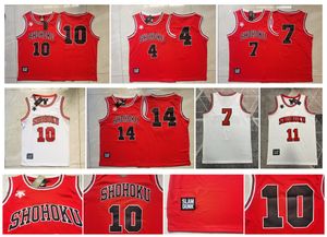 Anime Shohoku School Basketball Jersey Rukawa Kaede Sakuragi Hanamichi Hisashi Mitsui Ryota Miyagi Akagi Takori Red Size S-xxl