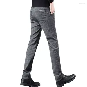 Abiti da uomo Business Pantaloni casual Pantaloni scozzesi Uomo dritto Slim Fit Uomo Primavera Autunno Pan