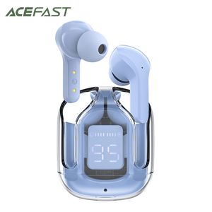 Telefone celular fones de ouvido AceFast T6 TWS Earness e sem fio Bluetooth 50 fones de ouvido Sport Gaming Headsets Reduction Earbuds com capa livre de microfone 230505