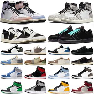 top popular jumpman 1 basketball shoes 1s j1 womens mens trainers Skyline Concord Black Phantom Reverse Mocha Bred Patent White Cement outdoor sports sneakers 2023