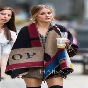 Fashion Wool Winter Scarf Women Scarf mixed colors Plaid Thick Brand Shawls and Scarves for Women270i