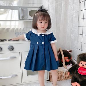 Girl Dresses Miayii Baby Summer Spanish Vintage Lolita Japanese Navy Style Short Sleeve Cute Dress For Easter Eid Birthday Casual A109