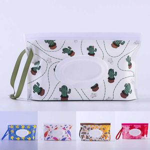 Tissue Boxes Napkins Baby Wet Wipe Bag Cleaning WipesCase WipePouch Flip Cover Useful Tissue Container Fashion Reusable pocket Z0505