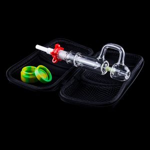 Paladin886 CSYC NC063 Glaswasserbongs Pfeifenbeutel-Set 14 mm Keramik-Quarznägel Quarz Banger Nagelclip Dabber-Werkzeug Griff im Z-Stil Auslaufsichere Dab Rig Bong