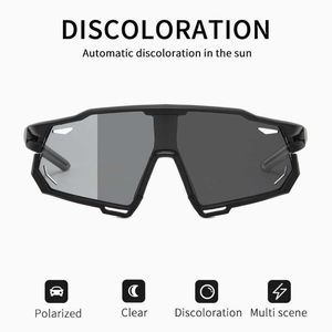 Eyewear Mulheres Mulheres Photochromic Polarized Cycling Glasses MTB Eyewear New Riding Sports Sports Sunglasses UV400 Bicycle Road Goggles P230518