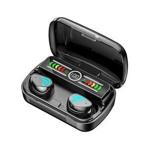 Özel Model TWS Kablosuz Bluetooth Kulaklıklar Çift Kulak M27 Renk Ekran Mini Kulak Fişinde Spor Telefonu Evrensel