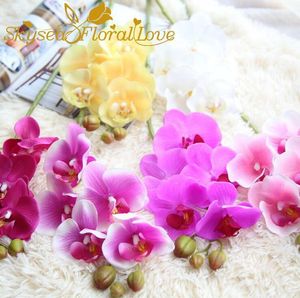 Dekoratif Çiçek Çelenkleri Düğün Yapay Orchid Diy Ana Sayfa Ofis Dekor İpek Sahte Yapay1