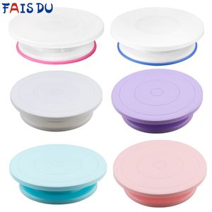 Moldes de cozimento FAIS DU Bolo Turntable Stand Kit de ferramentas de decoração girando com sacos de pastelaria Suprimentos 230505