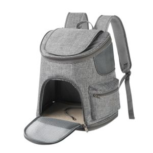 Mochila para transportar cachorro, mochila portátil dobrável para transporte de animais de estimação com cinto de segurança interno, caixa grande e pequena para transporte de animais de estimação