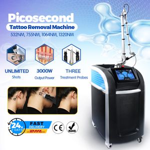 3000W Picosecond Laser resurfacing della pelle del viso Nd Yag Lazer Dispositivo di rimozione del tatuaggio Speckle Lentiggini Rimozione del pigmento dell'età Apparecchiatura di bellezza