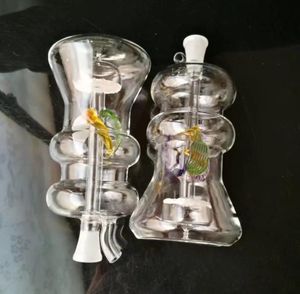 Pipe per fumatori Aeecssories Glass Narghilè Bong a forma di vaso silenzioso con anima in sabbia colorata
