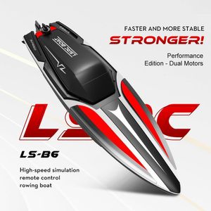 ElectricRc Boats B6 Yaz Uzaktan Kumanda Teknesi Su Oyuncak Yarış Kürek Çift Pervane Elektrikli Highpower Yüksek Hızlı Hız Tekne 230504