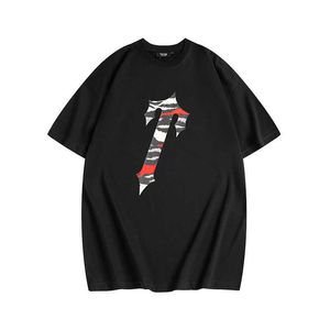 Дизайнерская модная одежда Футболки Футболка Trapstar Camouflage T-print Летняя свободная повседневная модная этикетка Универсальная футболка с короткими рукавами для мужчин и женщин