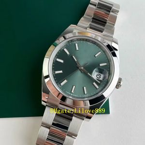 2023 QC Check Men Wristwatch Platinum Mint Green 126300 Watch 41mm Men's Automatic Watch Automatic Mechanical 3235 Men's Watches Waterproof Wristwatches