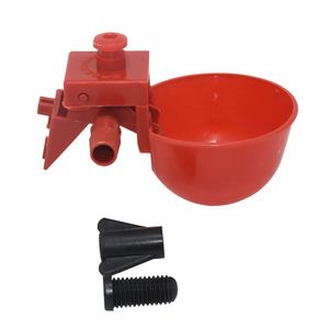 Alimentazione 50 Set 10 MM Red Quaglia Waterer Mangiatoie per animali Automatico Bird Coop Mangime Pollame Pollo Pollame Bevitore Acqua Potabile Tazze