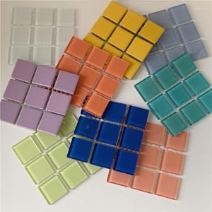 Table Mats Creative Color Lattice Crystal Ceramic Handmade Square Insulation Pad Swing S Ins Placemats For Dish Drying