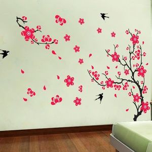 Wallpapers Flower Print Sticker For Living Room Sofa/TV Background Decoration Wall Stickers 230505