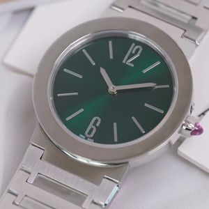 ファッション女性の超高品質のクォーツウォッチ33mm 316Lステンレススチールグリーンダイヤルインポートオリジナルムーブメント高品質のバッテリースポーツデザイナーウォッチギフト