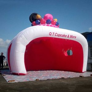 5,5 m schönes Design Konzessionskiosk aufblasbarer Kuchenstand Verkaufsstand Station Eisverkäufer Zelt Tischtheke für die USA