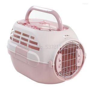 Cat Carrier Bag Cage Go Out Portable Travel Tow Box Car Kleine und mittelgroße Hunde Space Air