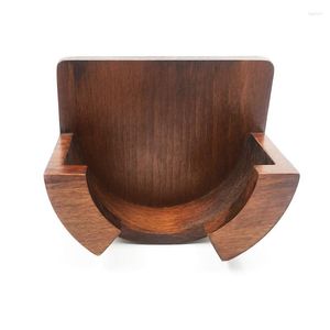 Coffee Filters Portafilter 51MM-58MM Wall Rack Wood Espresso Filter Holder Storage Tools