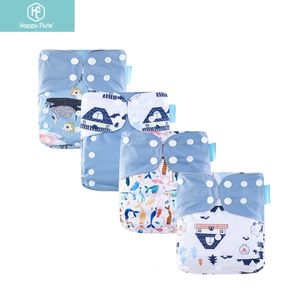 Tygblöjor Happyflute Desig Os Pocket Diaper Washable Reusable Absorberande Ecological Diaper Cover Justerbar Baby Nappy 230504