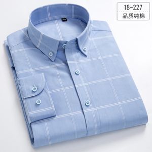 Men's Casual Shirts 8XL 7XL 100% Cotton Pure Color / Stripe Shirts for Men Oxford Business Casual Men's Shirt Long Sleeve Oversized Button Up Shirt 230505