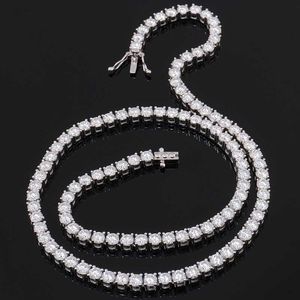 Anpassad Pass Diamond Test VVS Moissanite Cuban Link Chain Hip Hop Necklace 925 Diamond Tennis Chain Jewelry