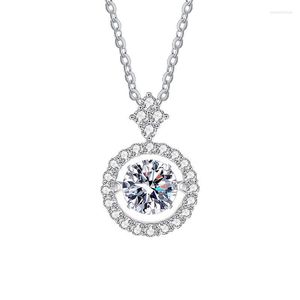 Catene ZFSILVER Fashion Trendy Argento 925 Moissanite Collane rotonde flessibili per accessori da donna Regalo di gioielli da sposa classico di lusso