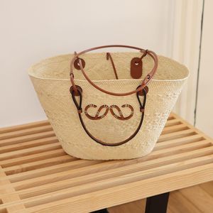 torebki plażowe vintage lowe anagram słomka zakupy a5 torba tote fold hopper raffia ramię torebka designerka torby luksusowe splot crossbody men rączka