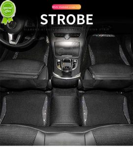 New Bling Floor tapetes para carro para mulheres shinestone universal fit preto interior carpete de carpete de diamante acessórios para meninas