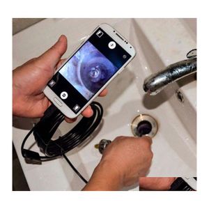 Other Vehicle Tools 2M 1M 7Mm Endoscope Camera Flexible Ip67 Waterproof Inspection Borescope For Android Pc Notebook 6Leds Adjustabl Dhijk