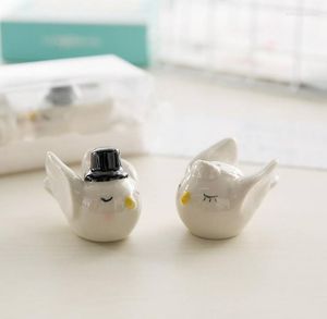 Party Favors Favors 100pcs 50sets/Lot Bride Groom Angel Love Birds Sold and Pepper Shaker Wedding Gits for Guest Sn676