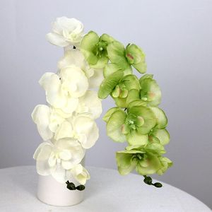 Dekorativa blommor Autumn Artificial Butterfly Orchid 8 Head Silk Fake Flower Wedding Christmas Party Arrangement Home Garden Table Vase