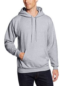 Men is pullover ecosmart fleece hoodie, licht staal, x-groot