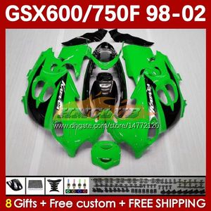 Body For SUZUKI green stock KATANA GSX600F GSXF750 GSXF-750 GSXF 600 750 CC 169No.2 GSX750F 600CC 750CC 98 99 00 01 02 GSXF600 GSXF-600 1998 1999 2000 2001 2002 Fairing