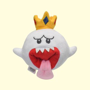 Hurtowa seria Mary Plush Toys White Ghost Crown Ghost Sptiting Język nieśmiały duch Halloween zabawne figurki pluszowe figurki