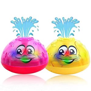 Divertenti giocattoli da bagno per neonati Palla per irrigatore a induzione elettrica per bambini con musica leggera Giochi d'acqua per bambini Giocattoli da bagno Regali per bambini