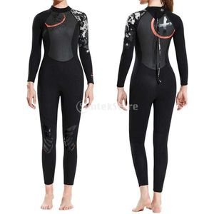 Wetsuits Drysuits 15mm dalış wetsuit uzun kollu ıslak elbise tulum tam vücut takım elbise tekil tüplü dalış uzun kollu döküntü koruyucusu kadınlar için j230505