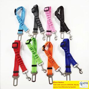 Pet Dog Safety Vehicle Car Seat Belt Elastic Reflective Dog Seatbelt Harness Lead Leash Clip Levert 50pcs