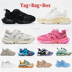 Designer Running Shoes Track Trainers Black Mesh Nylon Sneaker Platform Triple S Shoes Incresing Rubber Trainer