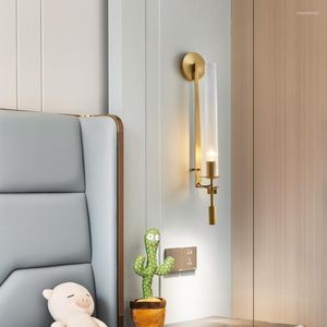 Wandlampen Nordic Modern Kristall Badezimmer Eitelkeit Schlafzimmer Lichter Dekoration Wohnheim Zimmer Dekor Rustikal Innen