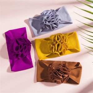 Acessórios para o cabelo Baby Girl Band Band Bows Born Headwear 3D Big Flower Elastic Gift Criança Bandagem Bandagem Soft Bowknot