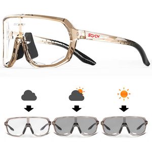 Outdoor Eyewear Scvcn photochromic cycling glasses uv400 cycling sunglasses bicycle sports glasses mtb outdoor sunglasses P230505